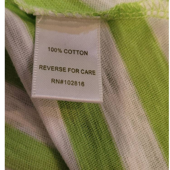 Garnet Hill Green Diagonal Stripe Tank Medium - Picture 4 of 4